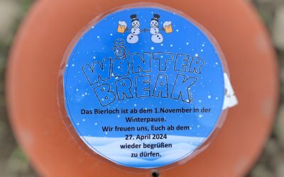 Das Bierloch macht Winterpause