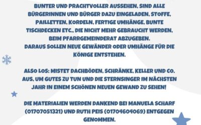 Sternsinger-Ausstattung gesucht