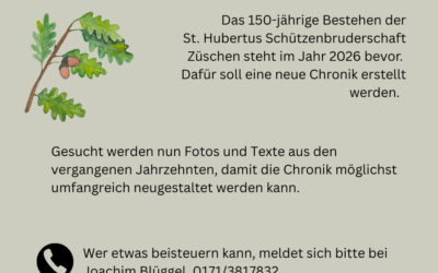 Fotos und Texte für Schützenchronik gesucht