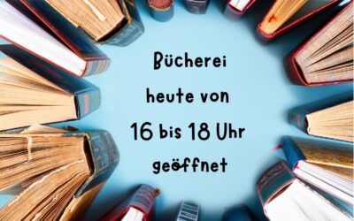 Bücherei im Pfarrhaus heute geöffnet